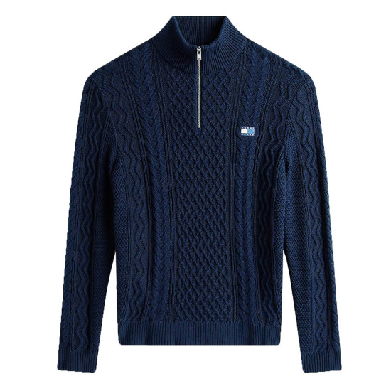 Tommy Hilfiger Ανδρική πλεκτή μπλούζα Cable Knit Quarter-Zip Slim Jumper